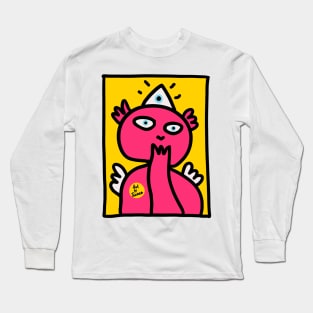 Pink Cool Alien Graffiti Long Sleeve T-Shirt